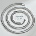 Fashion Trendy Herringbone 316L Stainless Steel Chains Silver Jewelry Flat Snake Chain