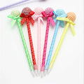 Pretty Pattern rainbow Lollipop Bow Fantasy Plastic Ball Point Pen