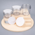 Empty Cosmetic Container 50ml 100ml 120ml 150ml 200ml  PET Amber Green clear Plastic Cream Jar with Spoon