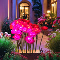 Valentines Day Garden Lighting Christmas Decorations Wedding Backdrops Rose Artificial Flower with Led Light for showcase Shops
