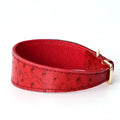 Wide Leather  Dog Collar to Fit Whippets Greyhounds Italian Greyhounds and Lurchers With Recycled Materials