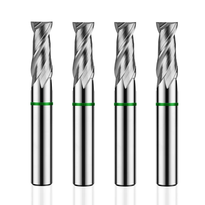 AZZKOR 2F Endmills Color-Ring Coating Tungsten Carbide Aluminum Milling Cutter for CNC Mechanical TGH-HRC50