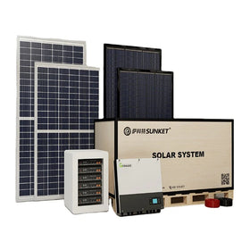 Sunket Off-Grid Solar Energy System 3KW 5KW 8KW 10KW Solar Power System MPPT Controller Lithium Ion Battery Home Use Roof Tile