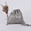 Custom Organic Cotton Draw String Bags Small Lightweight Eco-Friendly Packaging with Letter Pattern