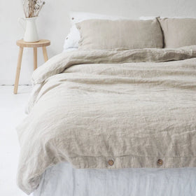 100% Pure French Linen Bedding Sets 4 Piece Duvet Cover Woven Techniques Luxury Linen Collections