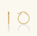Inspire Jewelry18K Gold Plated Stainless Steel Large Hoop Earrings Waterproof Trendy Beaded Ball Earrings Minimalist Fashion