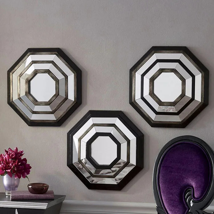 40CM Set3 High Quality Simple Wall Hanging Mirror for Dining Bedroom Frame Home Hotel Decor Birthday Gift Glass Dropshipping DDP