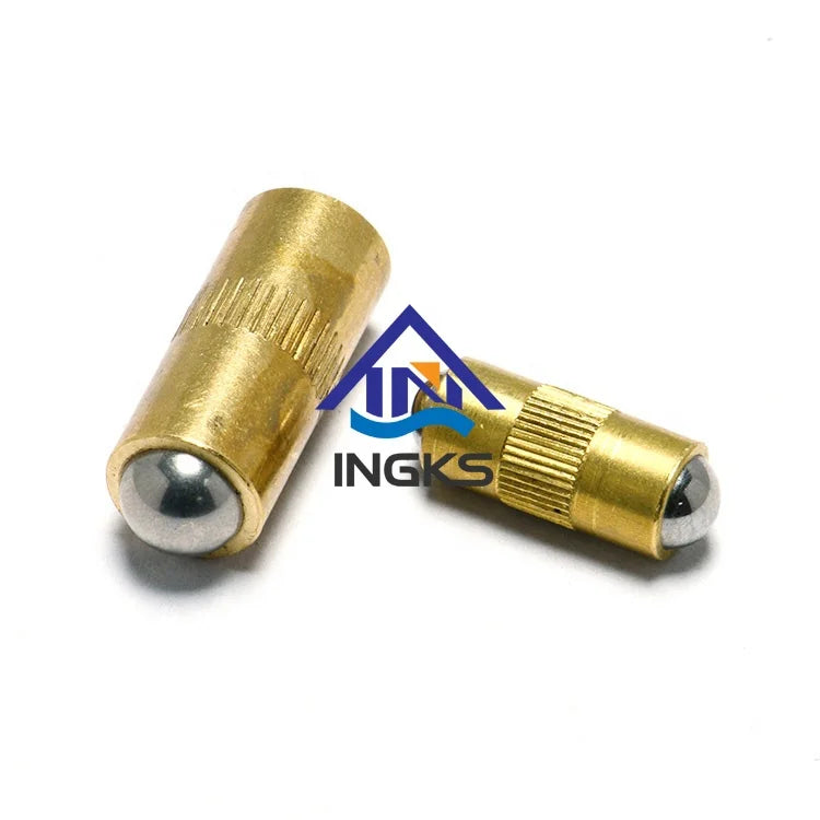 Wuxi Ingks Made Customized Brass Knurled Body Double Ends Spring Loaded Plunger Pin