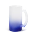 Glass Beer Drinking Mug Gradient Colorful Sandy Beer Cup Sublimation Custom 16oz Sand 8 Colors Auplex Sand Surface 5~12 Days