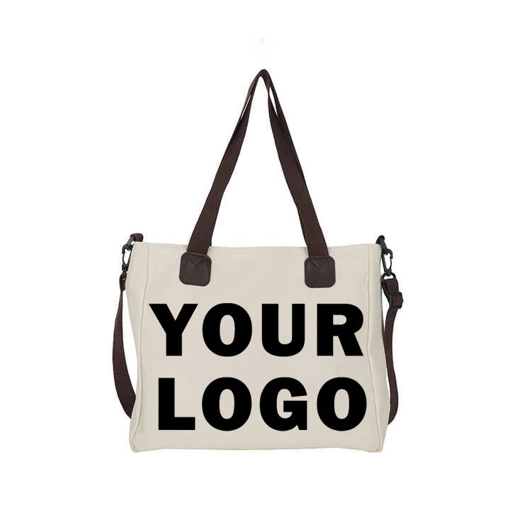 Custom logo Large Capacity Women 2024 New Single-shoulder Canvas Tote Bag College Class Bag