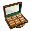300 & 500 pcs Solid Wood Handheld Texas Poker Mahjong Chip Storage Box Tray Entertainment Product Chip Rack