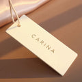 Custom Printed Clear PVC Hangtags Garment Clothes Hang Tags Luxury Art Paper Clothing Tags and String Swing Tag
