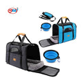 ZYZ Portable Pet Travel Bag Folding Airline Approved Cat Carrier Backpack for Medium Kittens Puppies Nylon Zipper for Hiking