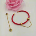 304 Stainless Steel Rubber Inside Gold-plated Safe Anti-slip Anti-loss Safety Chain for Rope Bracelets