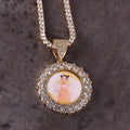 Hip Hop Family Personalized Photo Pendant with Zircon DIY Brand Same Creative Photo Necklace