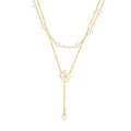 New Fashion Unique Design Elegant Exquisite Double Tassel Pearl Camellia Necklace Women Jewelry Party Premium Gift Wholesale
