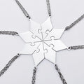 SC New Style Trendy Stainless Steel Necklace Fashion Friendship Necklace Gift Punk 8 Puzzle Necklace for Men Women
