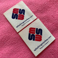Natural Color 100% Organic Cotton Clothing Labelsilk Screen Printing Side Fold Cotton Collar Tag