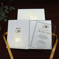 50th Birthday Invitation Hardboard Cover Box With Sleeve Clear Acrylic Invitation Card