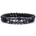 Y270 Wholesale Pulsera 8mm Glass and Natural Stone Bracelet Set Copper Zircon Charm Beaded Fashion Jewelry Bracelets & Bangles