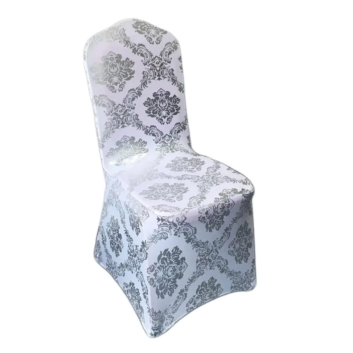 Luxury Hotel Chair Slipcovers New Design Spandex Fabric with Hot Stamping Stretch Seat Covers Made in China