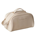 Personalized Double Layer Train Case Makeup Bag PU and Leather Toiletry Bag with Zipper Closure for Travel and Makeup Brushes MegaBDM