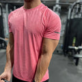 Men Short Sleeve Quick Dry Athletic Gym Active T Shirt Moisture Wicking Top