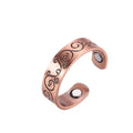 Bio Magnetic Jewelry  Flower Pure Copper Magnetic Rings Fashion Jewelry Rings Energy Negative Ion Couple Rings