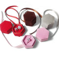 Hot Selling Style Small Cute Flannel Hexagonal Packing Box Earrings Ring Necklace Jewelry Box