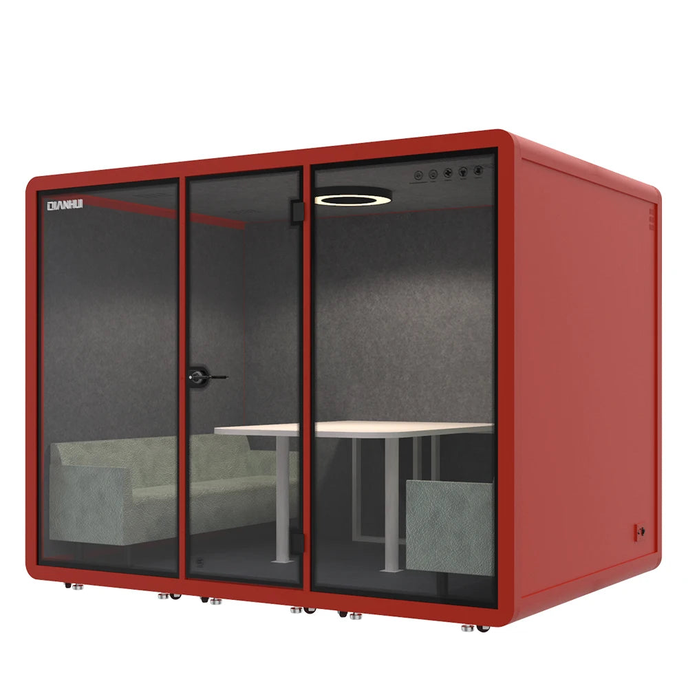 Customized 35db Soundproof Indoor Office Pod Phone Booth and Meeting Room for Sale with Fresh air System