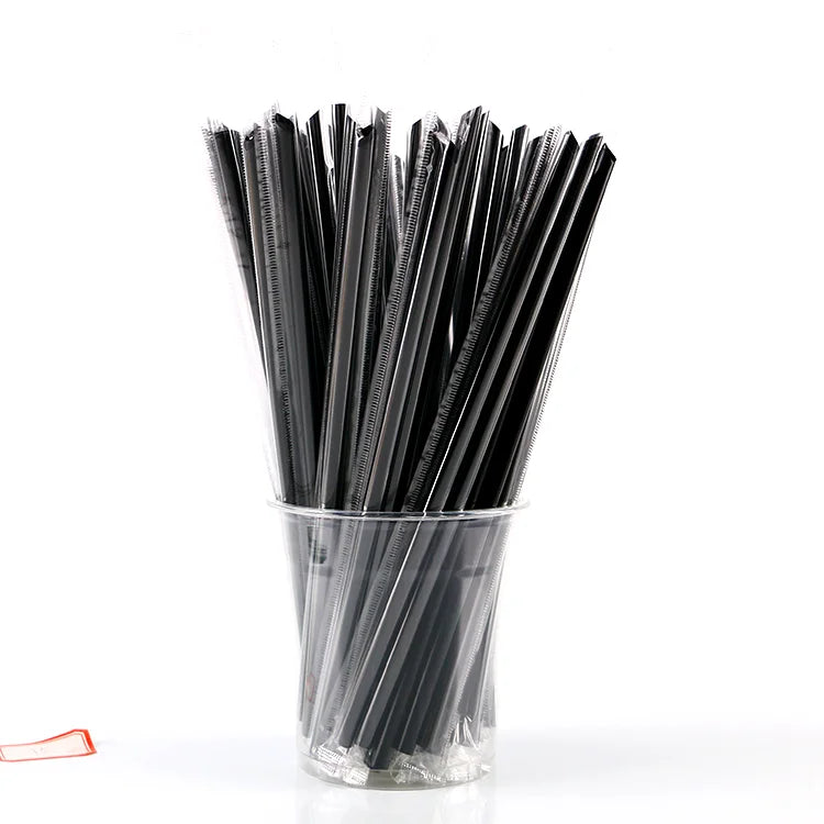 Plastic Free Bio Degradable Black Compostable PLA Cold Drinking Plastic StrawsBiodegradable Straws Wholesale