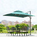 Cafe Outdoor Patio Furniture Beach Side Restaurant Large Umbrellas Parasol Big  Sunshade Garden Umbrella with Base