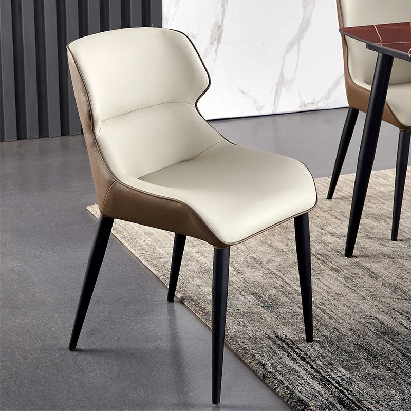 Modern Minimalist Dining Leather Art Backchairs Nordic Light Luxury Minimalist Home Restaurants Hotel Desks Dressing