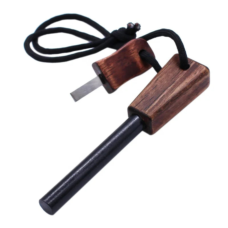 High Speed Steel Fire Rod Starter 10mm Diameter Outdoor Essential Survival Magnesium Flint Tool
