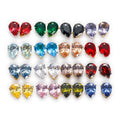 6*8MM DIY Sew-On Waterdrop-shaped Golden-bottom Zirconia Claw Diamond Strass Rhinestones for Shoes Bags