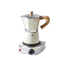 Lansidel Italian Classic Octagonal Moka Pot Coffee Maker Pot  Metal Coffee Pot