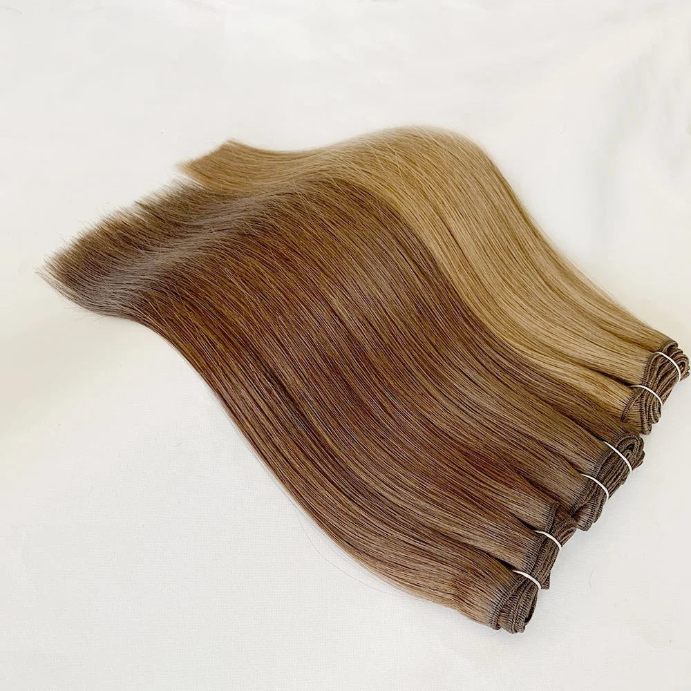 Factory Supplier 100% Russian Remy Cuticle Aligned Human Hair Extensions Double Drawn for Braiding