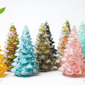 New Year Resin Natural Gravel Crystal Christmas Tree Hand Carved Crystal Tree for Home Decoration Crystal Crafts Gift