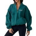 Custom Heavyweight Pullover Warm Fleece Cotton Hooded Sweatshirt Woman Blank Cropped Oversized Crewneck Zip up Couple Sweatshirt