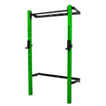 Custom Logo Gym Equipment Wall Mount Folding Squat Power Rack With J-hooks and Spotter Arms