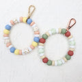 Hot Sale Bangle Bracelet Silicone Beads Bracelet Wristlet Keychain