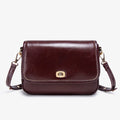 Trendy Retro Handbags Adjustable Long Strap Crossbody Bag Simple PU Leather Flap Women's Metal Lock Shoulder Bag