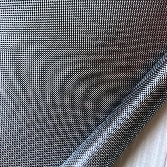 Customized 210g Silver Plain Weave Wire Mix Hybrid Metallic Wire Glitter Silver Mirage Carbon Fiber Fabric
