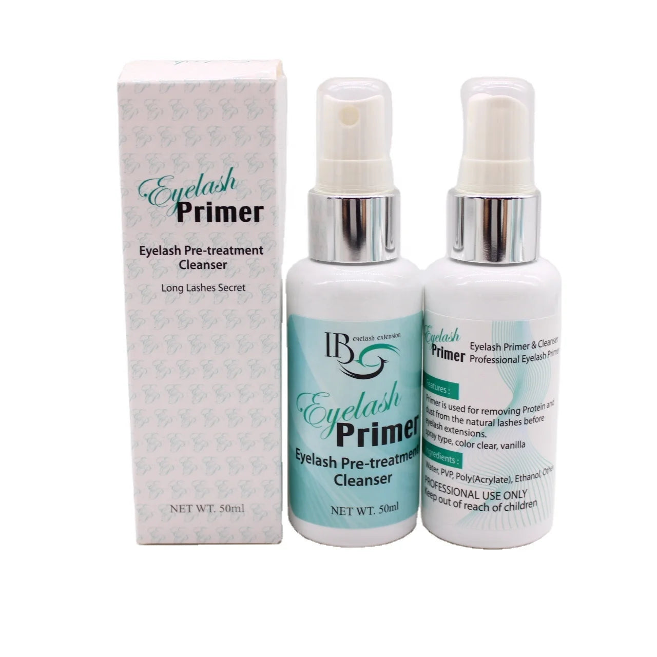 Hot Sale lava Lash IB Pre-treatment 50ml Original Korean Lash Glue Cleanser Private Label Face Liquid Makeup Remover for Eyelash