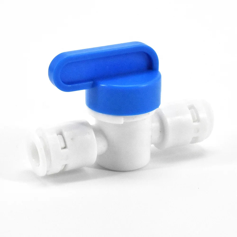 OD Tube 1/4" 3/8" Flush Ball Valve Fitting Water Filter Quick Fitting Quick Connector Plastic Water Purifier Ball Valve Fitting