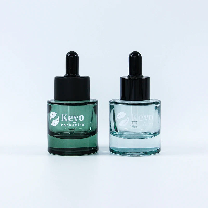 High Quality Heavy Glass Serum and Hair Oil Dropper Bottle 30ml 40ml 50ml Empty Cylinder Shape Packaging for Skincare