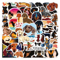 50pcs Husky Corgi German Shepherd Shar-pei Dachshund Dog Animal Multi Series Graffiti Stickers