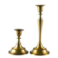 Hot Sale European Home Simple Design Round Bottom Vintage Copper Color Metal Candle Holder