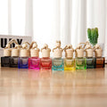BYPE by PERFUME Wholesale Car Air Fresher Square Shape Glass Car Perfume Bottles 8ml Colorful Empty Hanging Car Diffuser Bottle