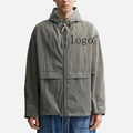 Hot Sale Custom Logo Nylon Casual Training Jacket Outfits Zip up Windbreaker Jacket for Men